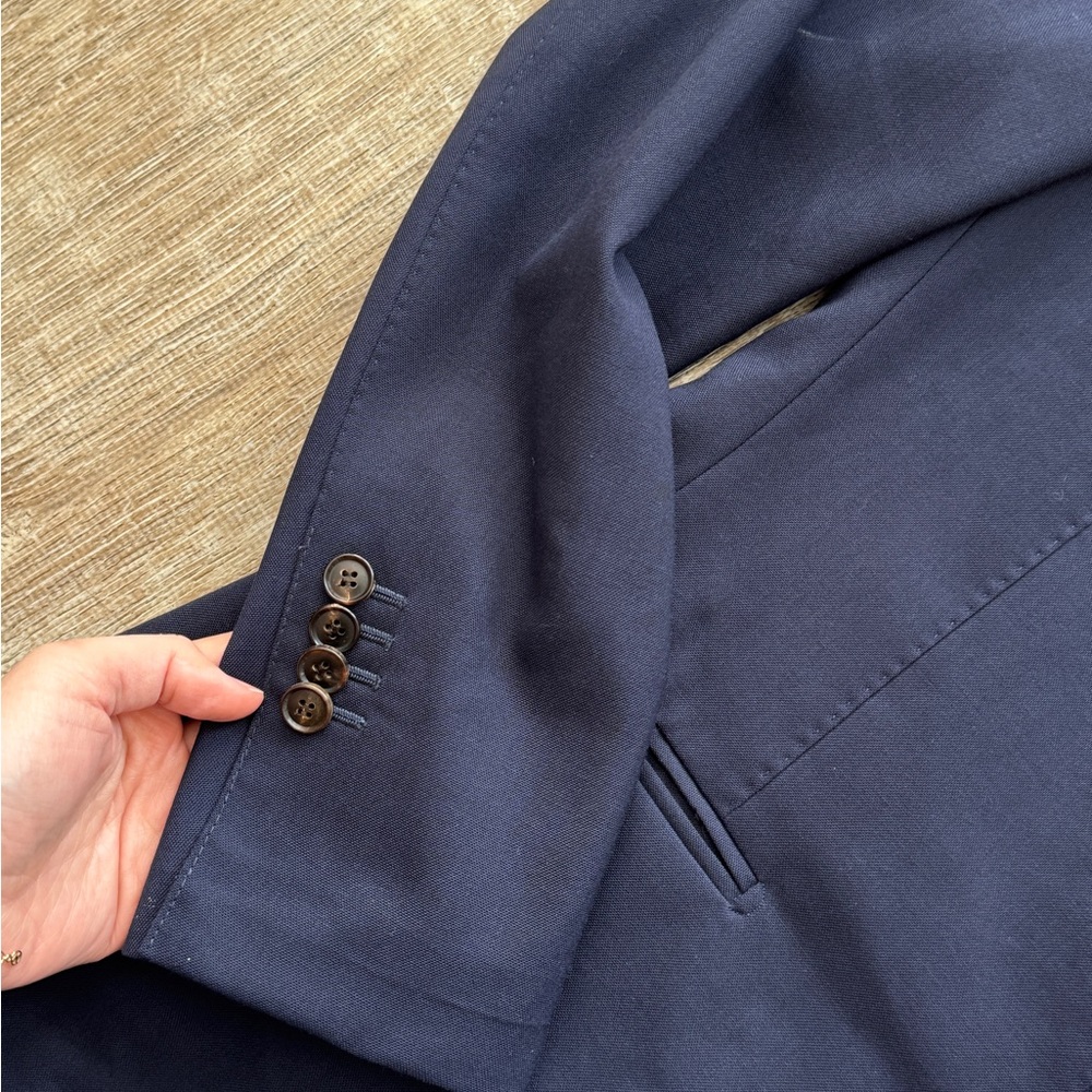 Suit Supply Navy Wool Two-Button Blazer - Picture 2 of 12